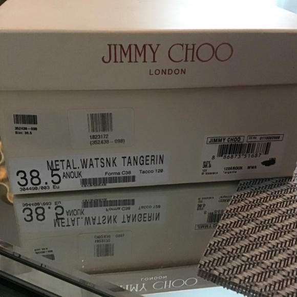 COPY - Jimmy Choo Anouk Metallic Tangerin Pumps - Picture 4 of 6